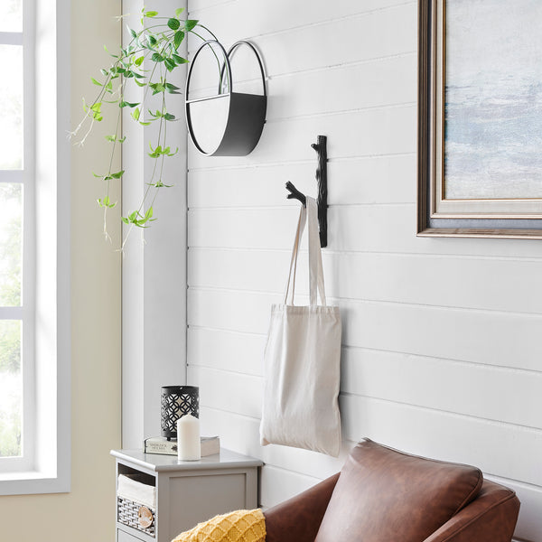 Danya B Brown Cast Iron Tree Branch Wall Mount Coat Hooks (Set Of 2)