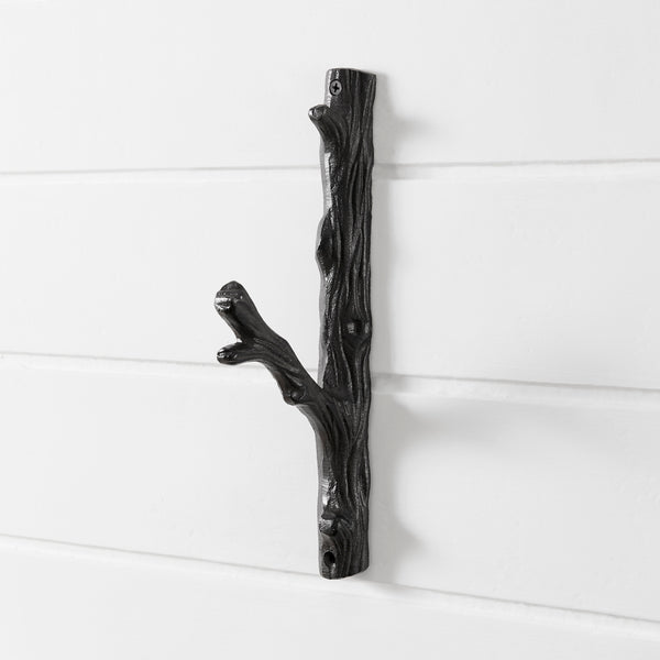 Danya B Brown Cast Iron Tree Branch Wall Mount Coat Hooks (Set Of 2)