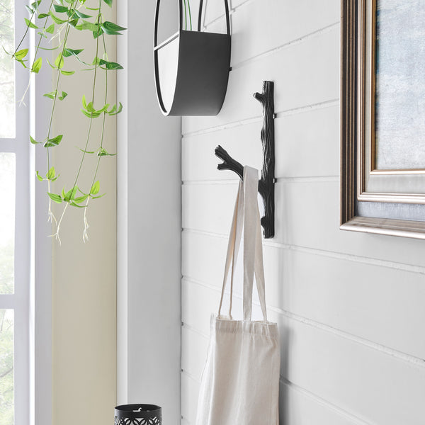 danya b Brown Cast Iron Tree Branch Wall Mount Coat Hooks (Set of 2)
