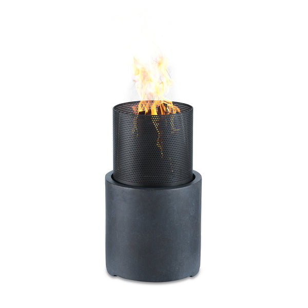 Danya B 22" Wood Burning Faux Stone Fire Column