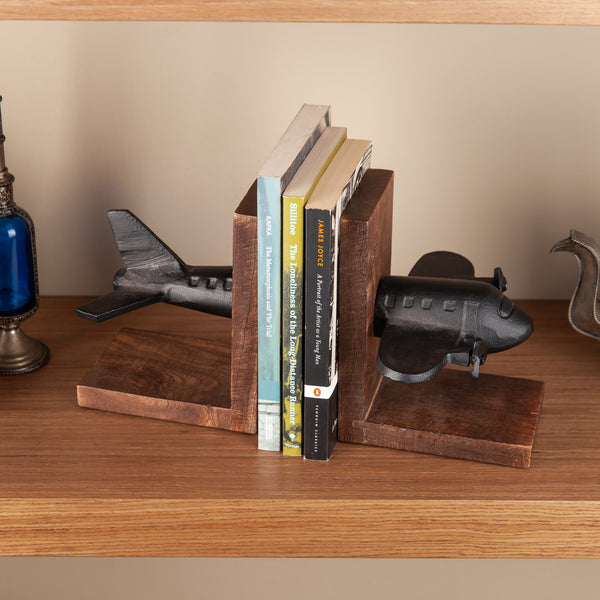 danya b Airplane Bookend Set