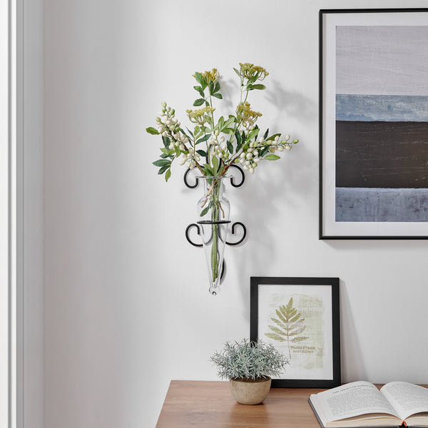 danya b Amphora Glass Vase on Fleur Lis Sconce