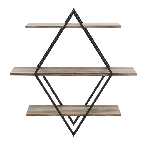 Danya B Antigua Crossed Double Diamond Shelf Unit