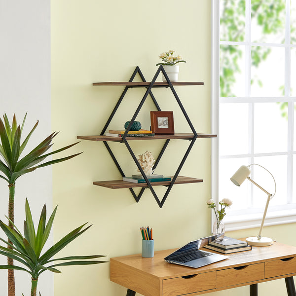 Danya B Antigua Crossed Double Diamond Shelf Unit