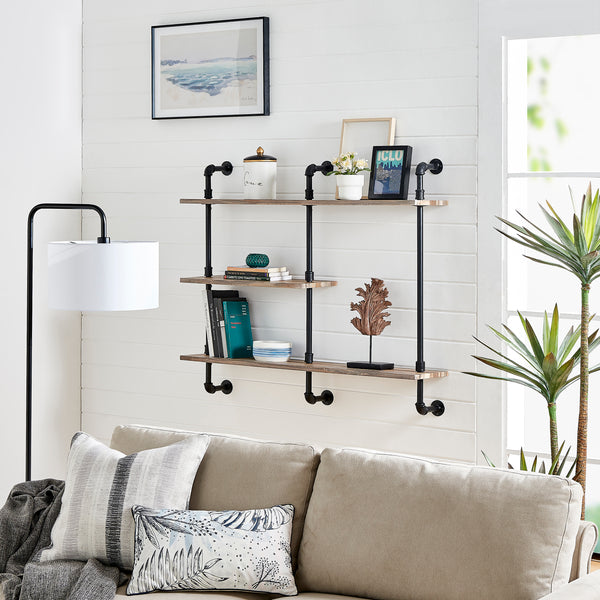 Danya B Aurora Three Tier Pipe Shelf Unit