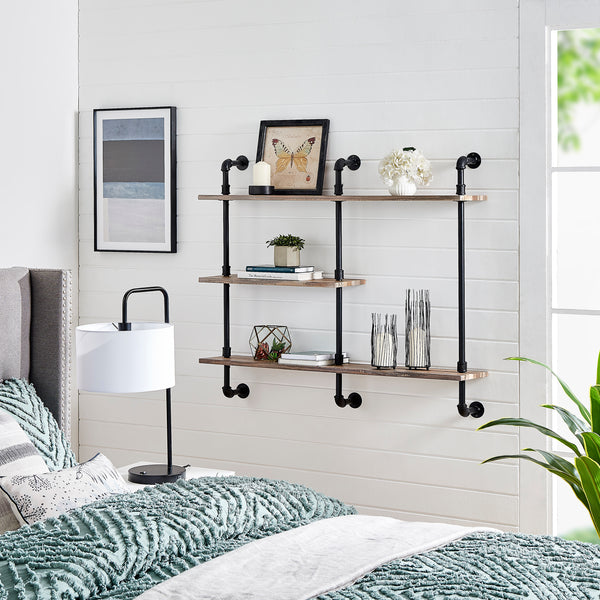 Danya B Aurora Three Tier Pipe Shelf Unit