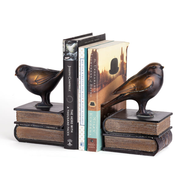Danya B Birds On Books Bookend Set