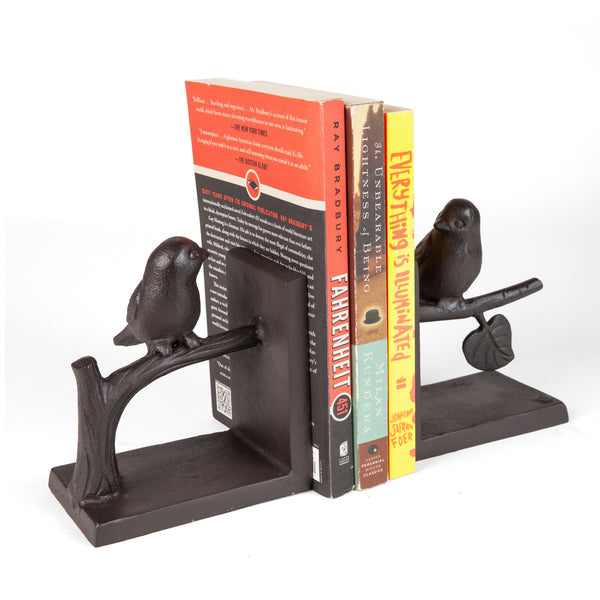 Danya B Birds On Branch Cast Iron Bookend Set