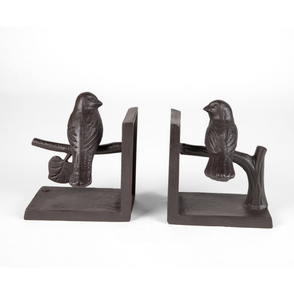Danya B Birds On Branch Cast Iron Bookend Set