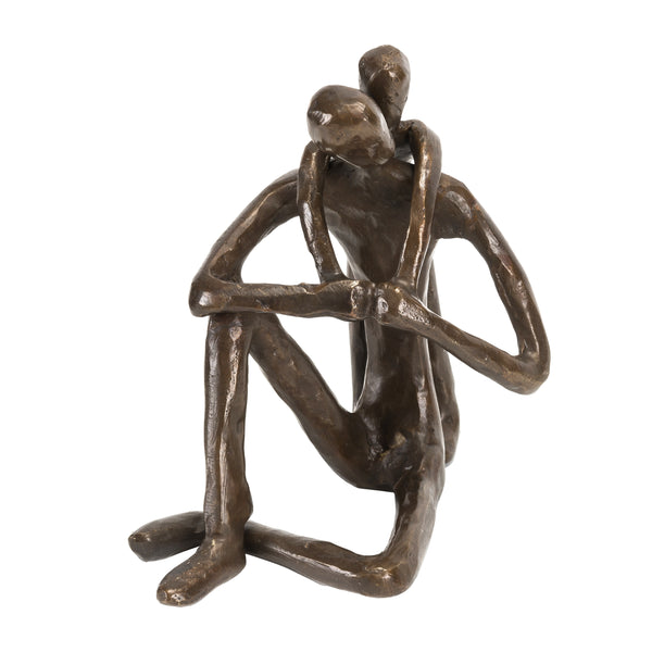 Danya B Child Embracing Father Bronze Sculpture
