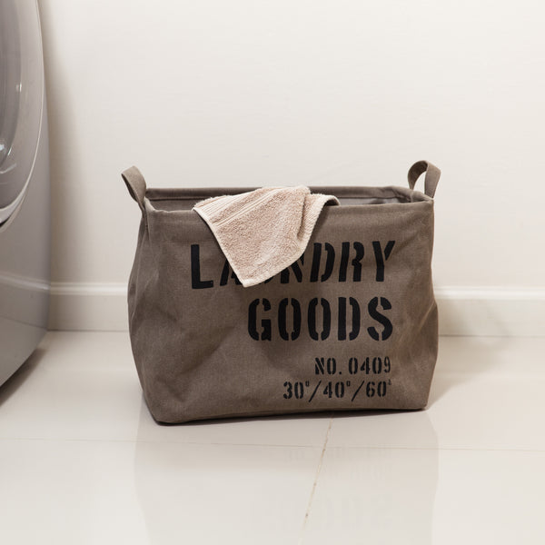 Danya B Collapsible Army Canvas Laundry Basket