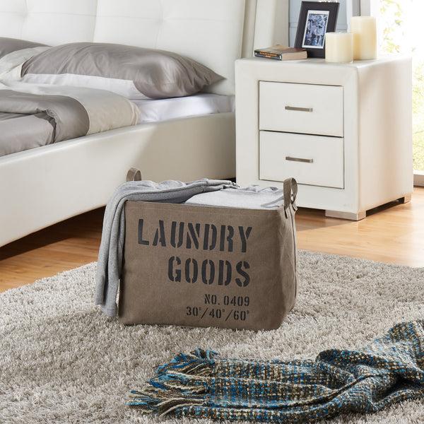 danya b Collapsible Army Canvas Laundry Basket
