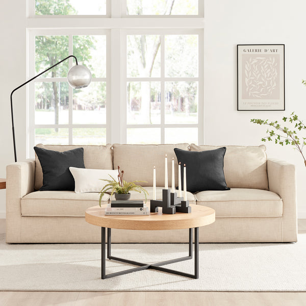 Danya B Danya B. Contemporary Black Metal 2-Piece Stacking Candelabra Taper Candle Holder Set