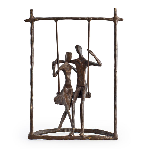 Danya B Couple On A Swing Cast Bronze Sculpture