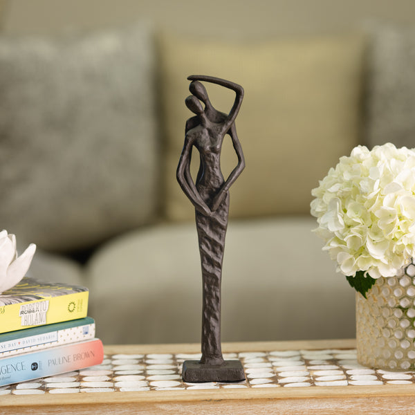 danya b Embracing Couple Cast Iron Sculpture