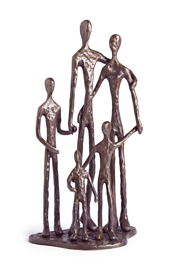 Danya B Family Of Five Posing Bronze Sculpture