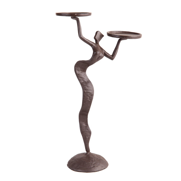Danya B Fancy Lady Cast Iron Double Candle Holder