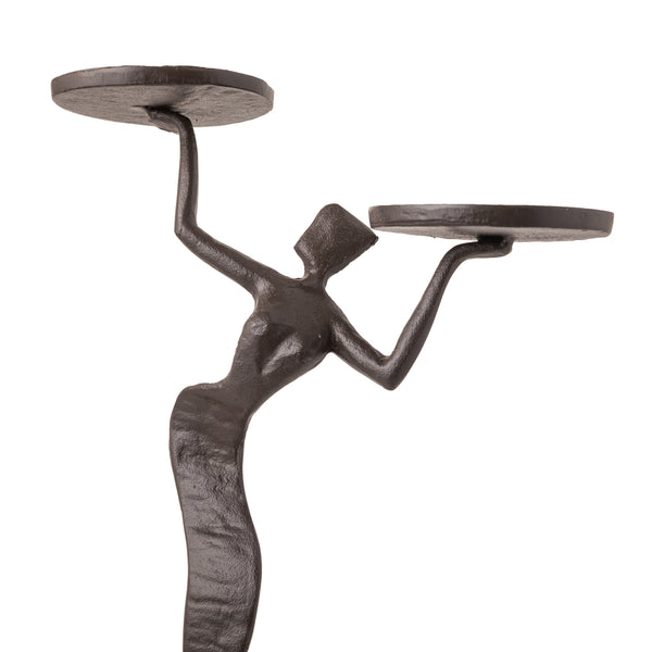 Danya B Fancy Lady Cast Iron Double Candle Holder