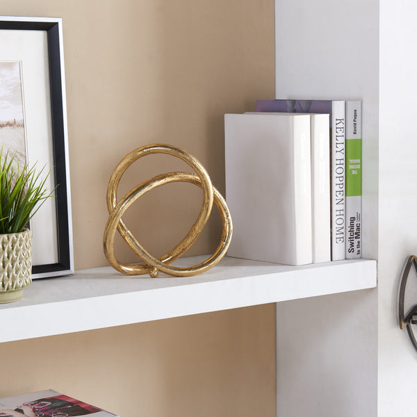 danya b Gold Eternal Loop Metal Sculpture