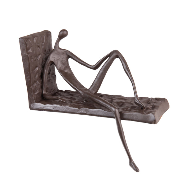 Danya B Man On Ledge Single Cast Iron Bookend