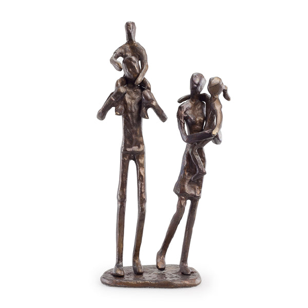 Danya B Parents Carrying Children Bronze Sculpture
