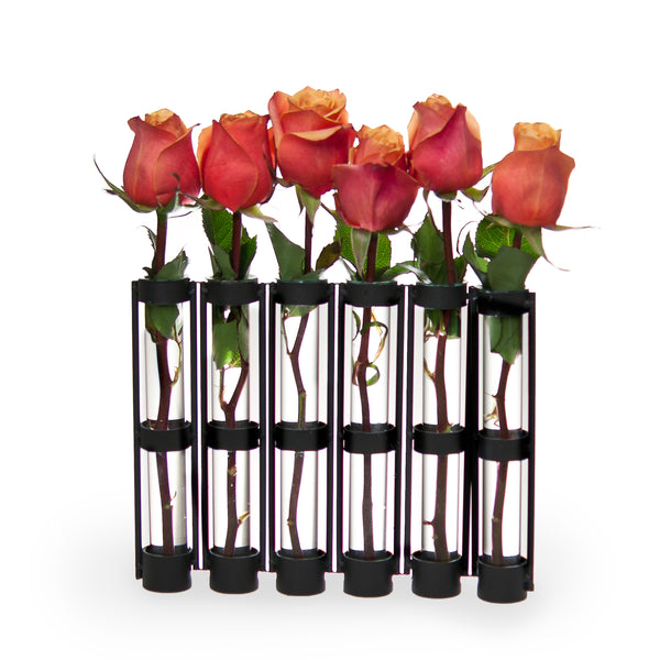 Danya B Six-Tube Hinged Vases On Rings Stands
