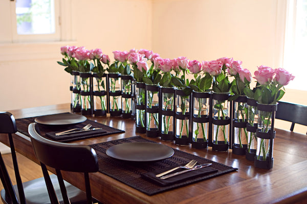 Danya B Six Wide Tube Hinged Vases