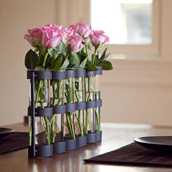 danya b Six Wide Tube Hinged Vases