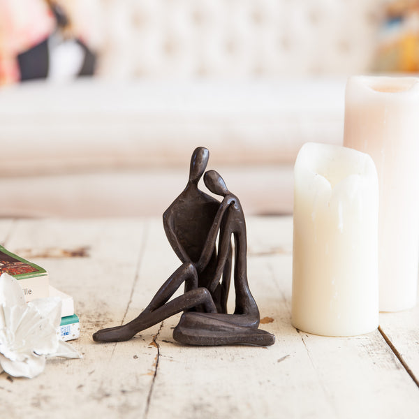 danya b Small Couple Embracing Cast Bronze