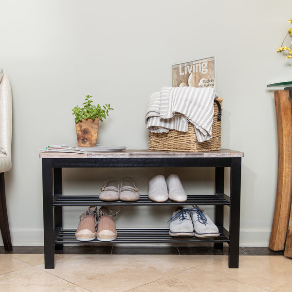 Danya B Urban Escape Entryway Bench And Shoe Rack