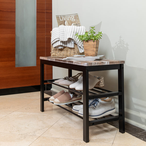 Danya B Urban Escape Entryway Bench And Shoe Rack