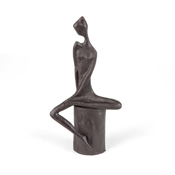 Danya B Woman In Reflection Cast Iron Sculpture