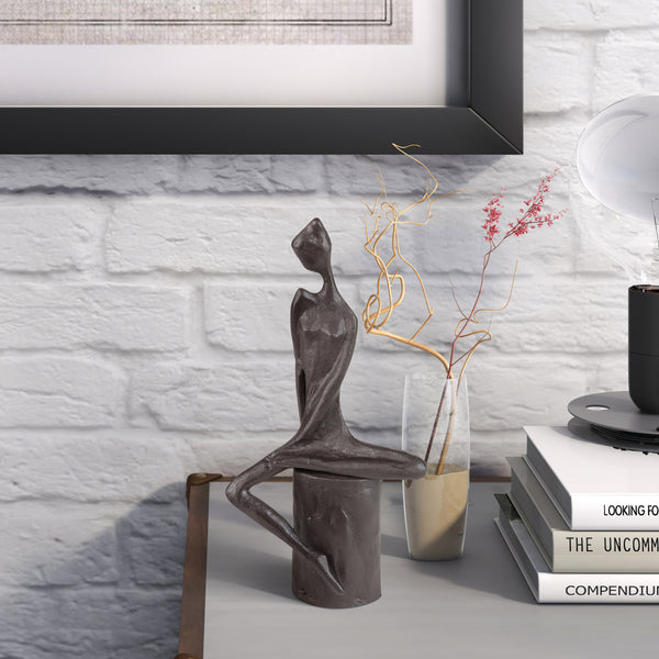 Danya B Woman In Reflection Cast Iron Sculpture