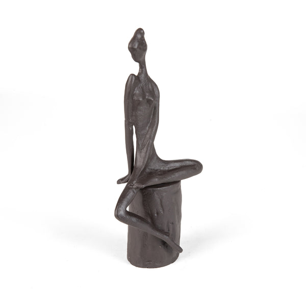 Danya B Woman In Reflection Cast Iron Sculpture