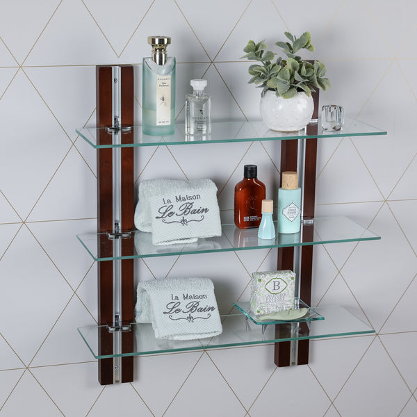 danya b Old Bavaria Three Tier Adjustable Shelves on Wooden Bars