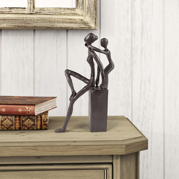 Danya B Playful Mother And Child Cast Iron Sculpture