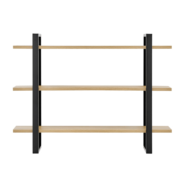 Danya B Rio Three Tier Floating Bracket Wall Shelf - Chestnut