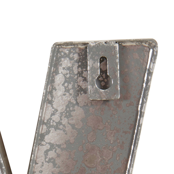 Danya B Wall Mount "WINE" Letter Set Cork Holder - Galvanized Sheet Metal