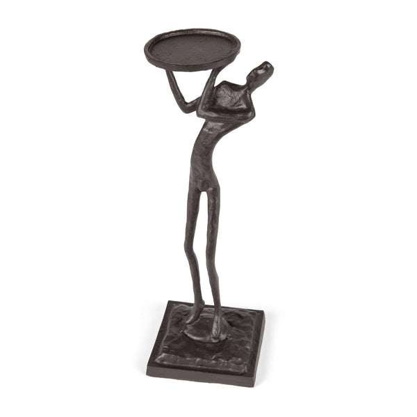 Danya B "Weight Of The World" Cast Iron Male Figure Candle Holder