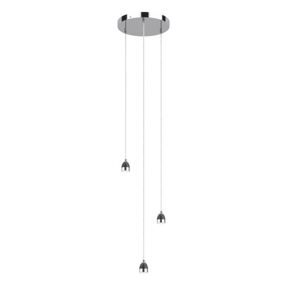 där lighting 3 Light Cluster Modular Suspension Polished Chrome LED