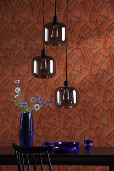 Där Lighting 3 Light Cluster Pendant Matt Black And Smoked Glass