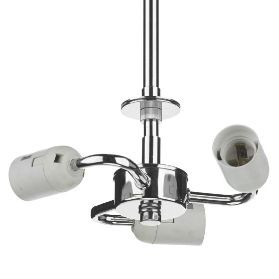 Där Lighting 3 Light Semi Flush Suspension Polished Chrome