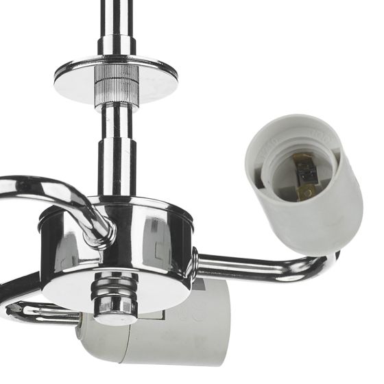 Där Lighting 3 Light Semi Flush Suspension Polished Chrome