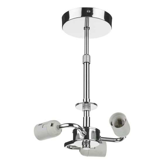 där lighting 3 Light Semi Flush Suspension Polished Chrome