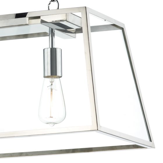 Där Lighting Academy 3 Light Pendant Stainless Steel