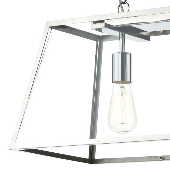 Där Lighting Academy 3 Light Pendant Stainless Steel