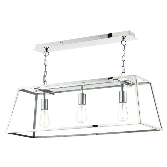 Där Lighting Academy 3 Light Pendant Stainless Steel