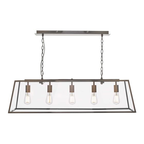 Där Lighting Academy 5 Light Bar Pendant Antique Copper