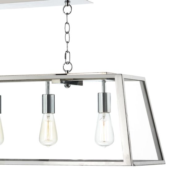 Där Lighting Academy 5 Light Pendant Stainless Steel