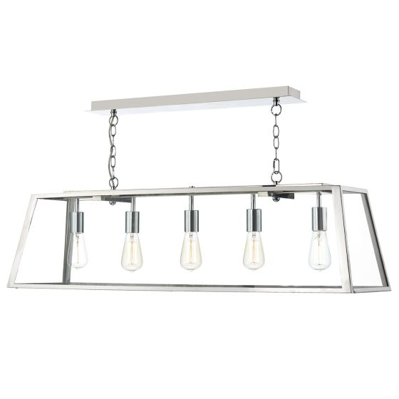 Där Lighting Academy 5 Light Pendant Stainless Steel